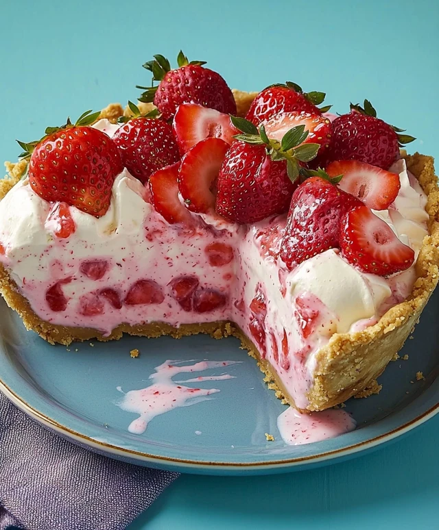 Strawberry Ice Cream Pie