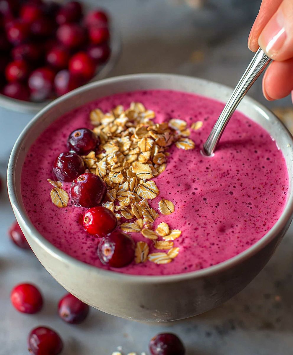 Cranberry oat smoothie