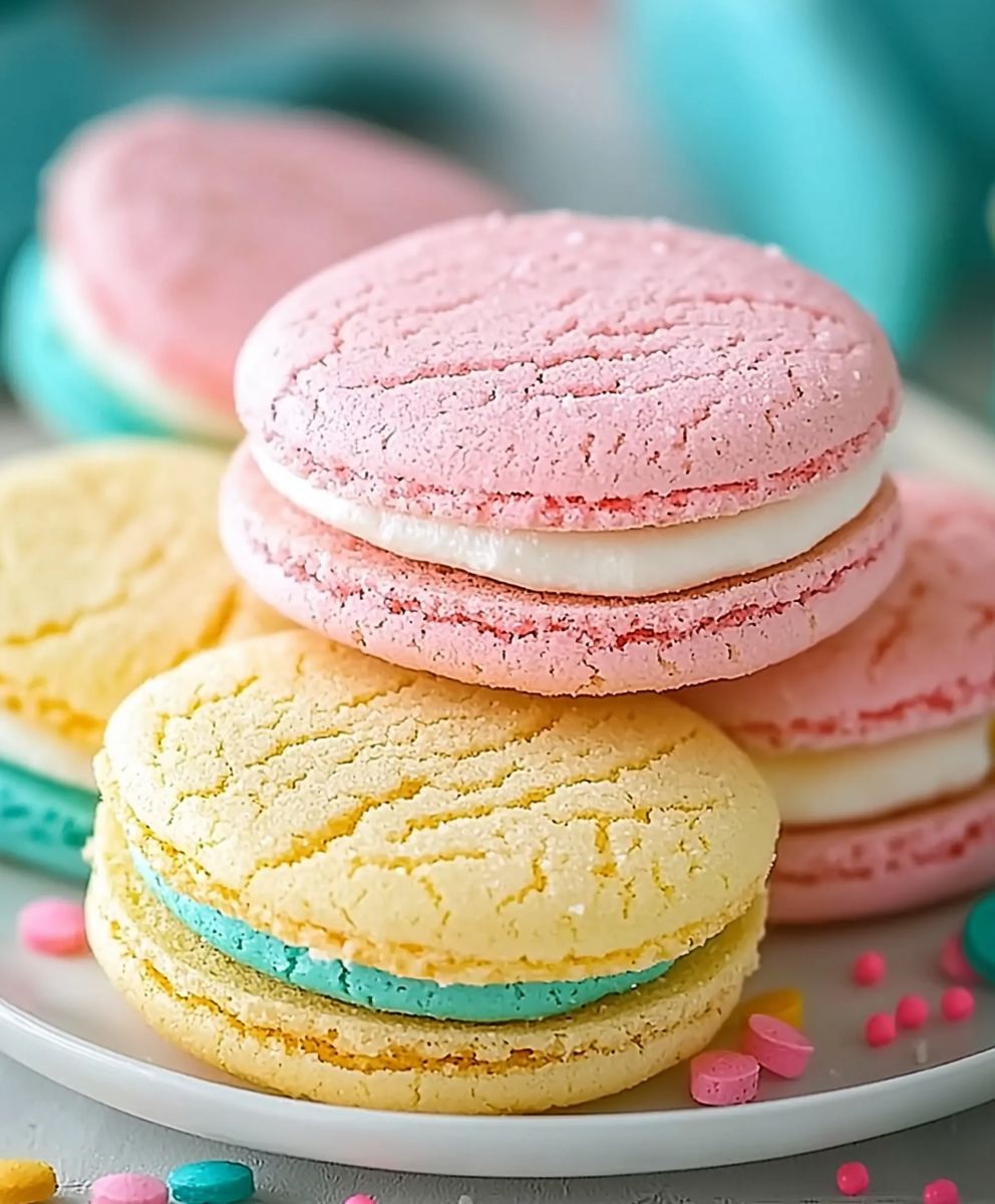 Pastel Sugar Cookie Sandwiches