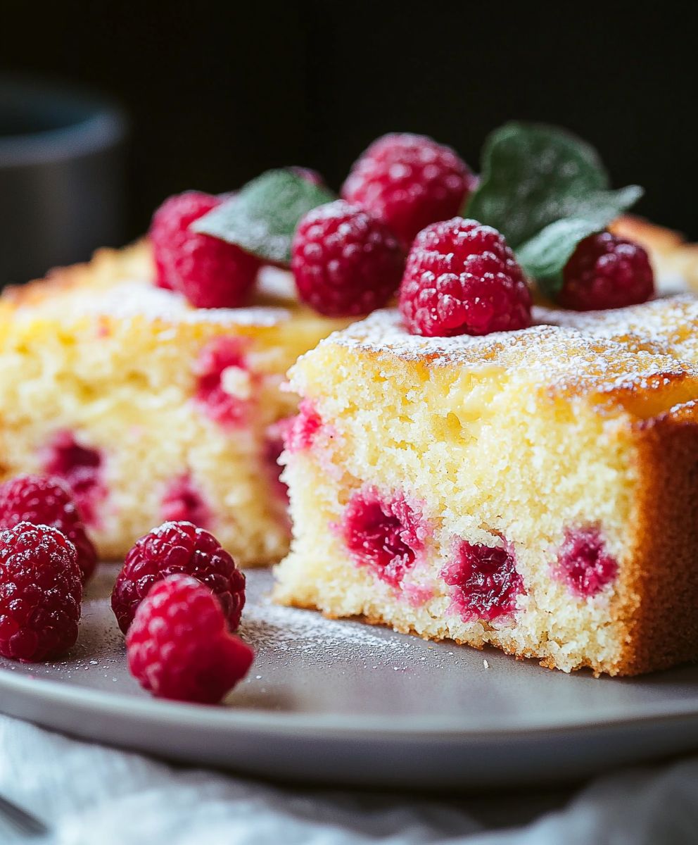 Lemon Raspberry Ricotta Cake