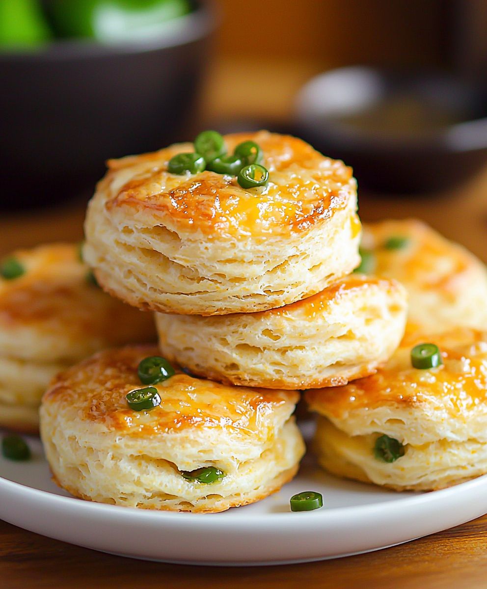 Green Chile Cheddar Biscuits