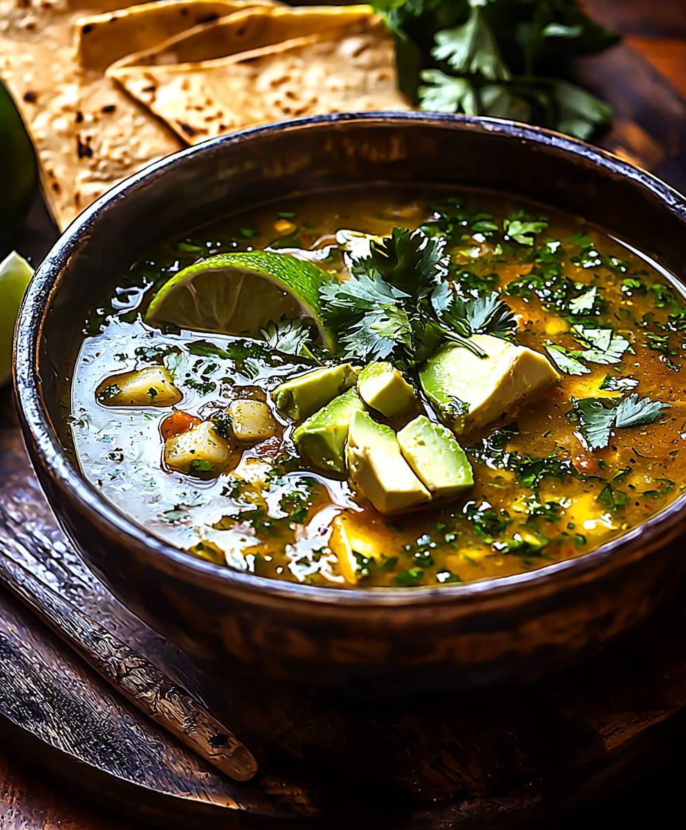 Salsa Verde Tortilla Soup