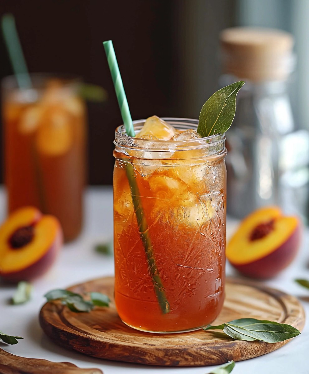 Rooibos iced tea peach juice