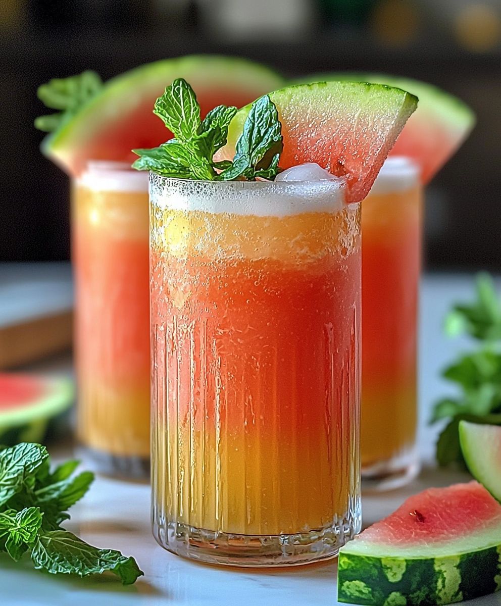 Watermelon green tea shake