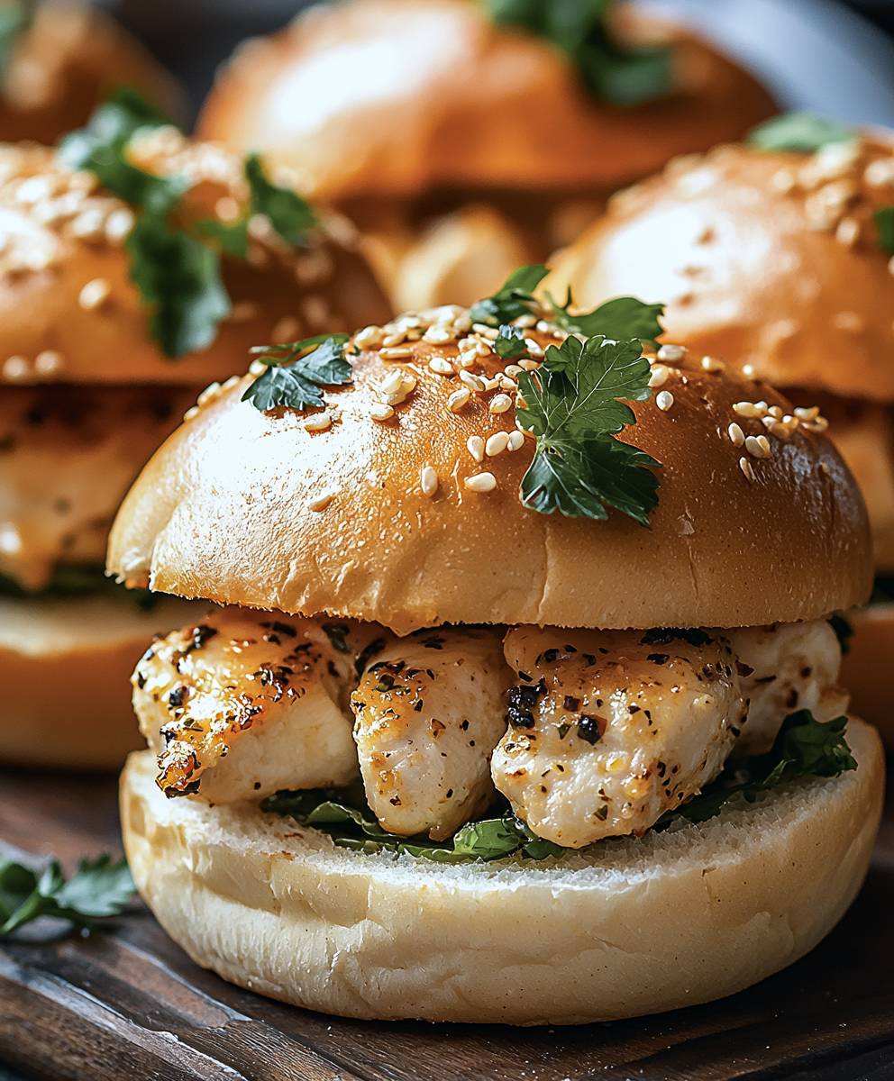 Garlic Parmesan Chicken Sliders