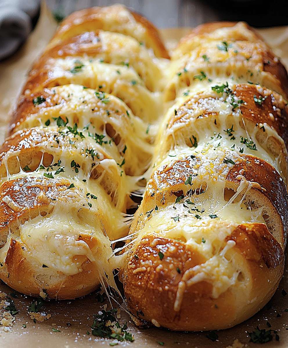 Hasselback cheesy bread