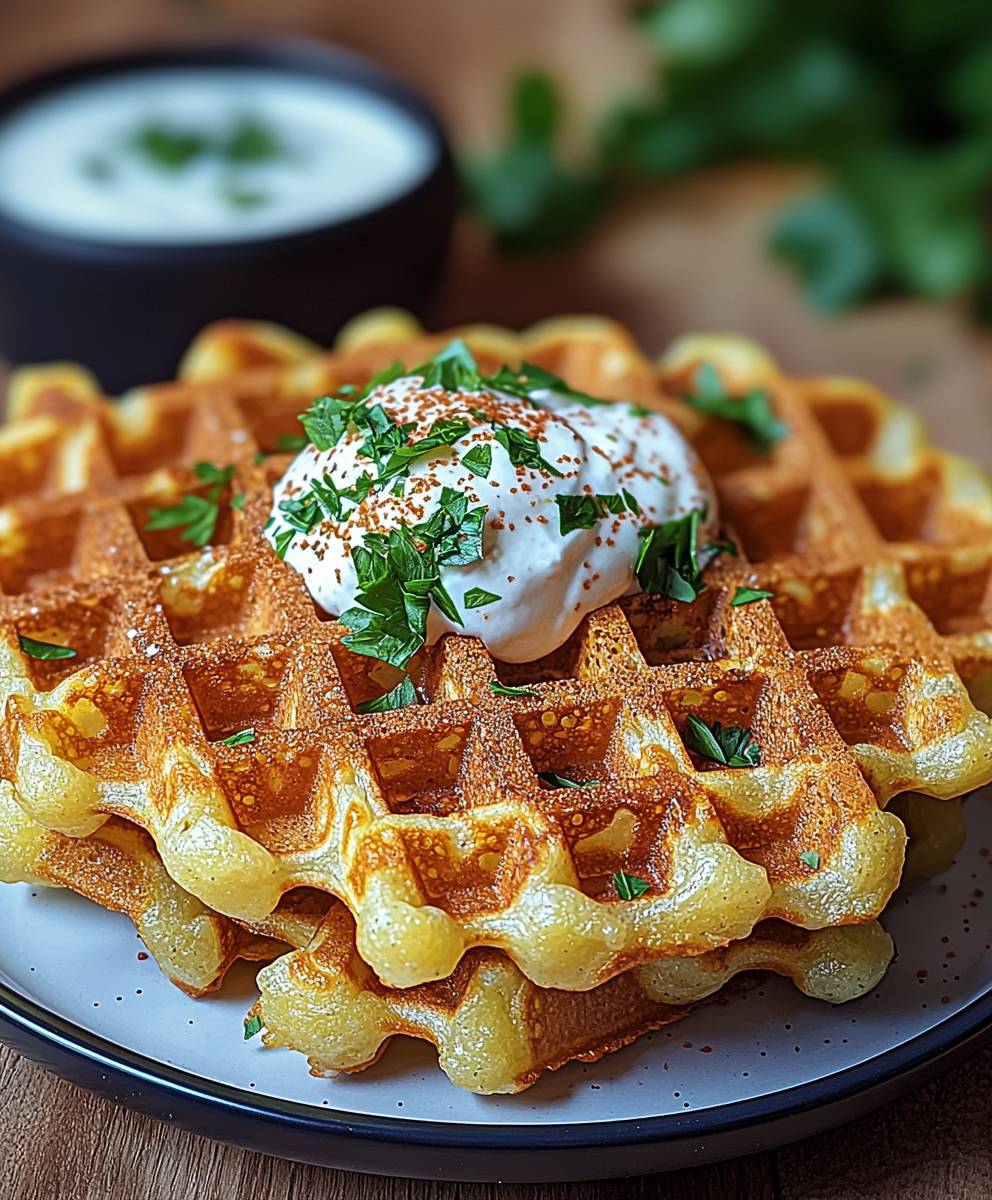 Crispy Potato Waffles