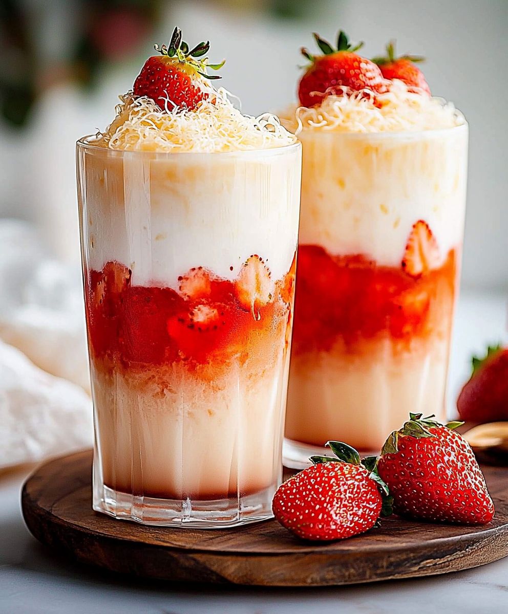 Strawberry Jasmine Tea Latte