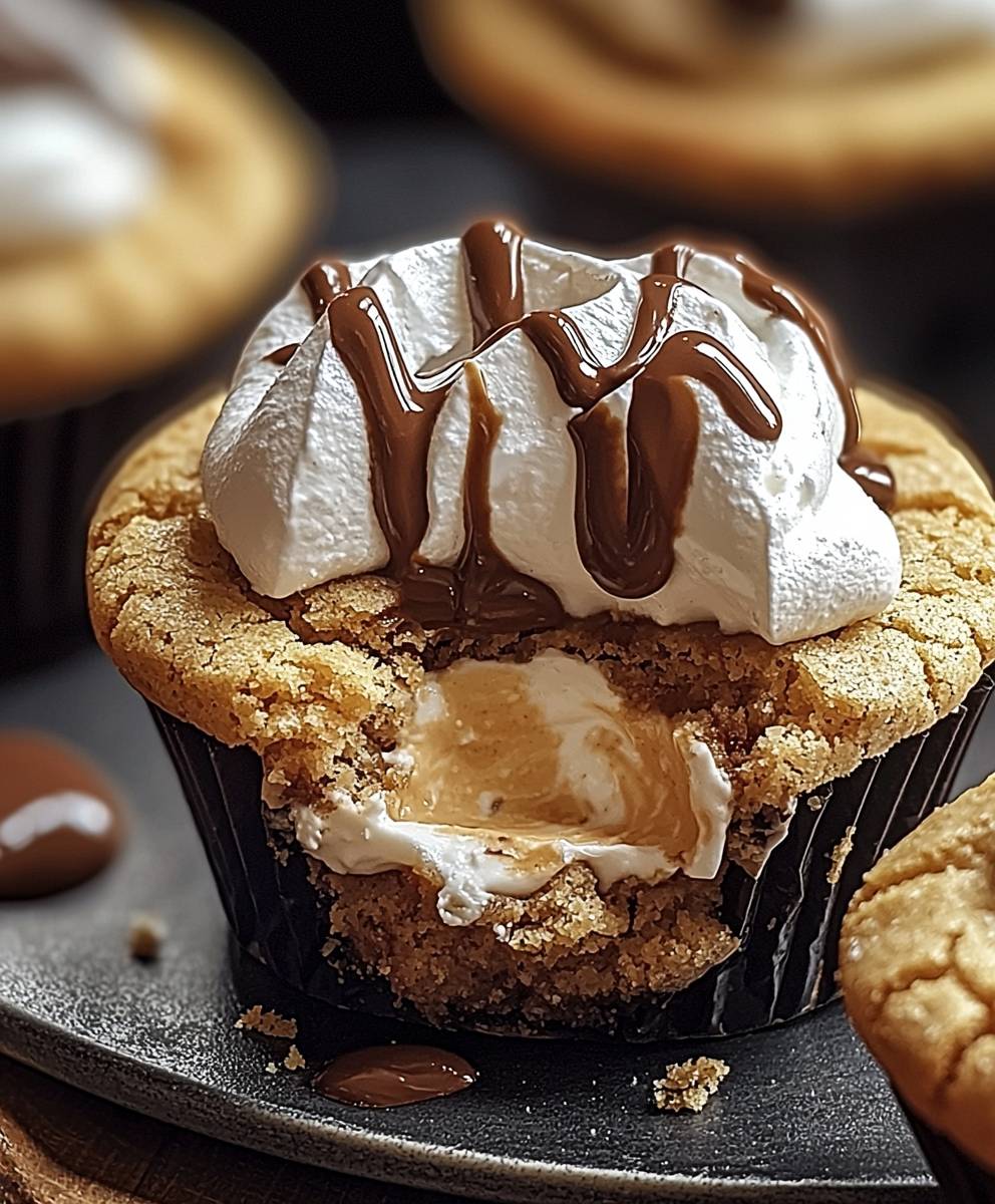 Smores cookie cups