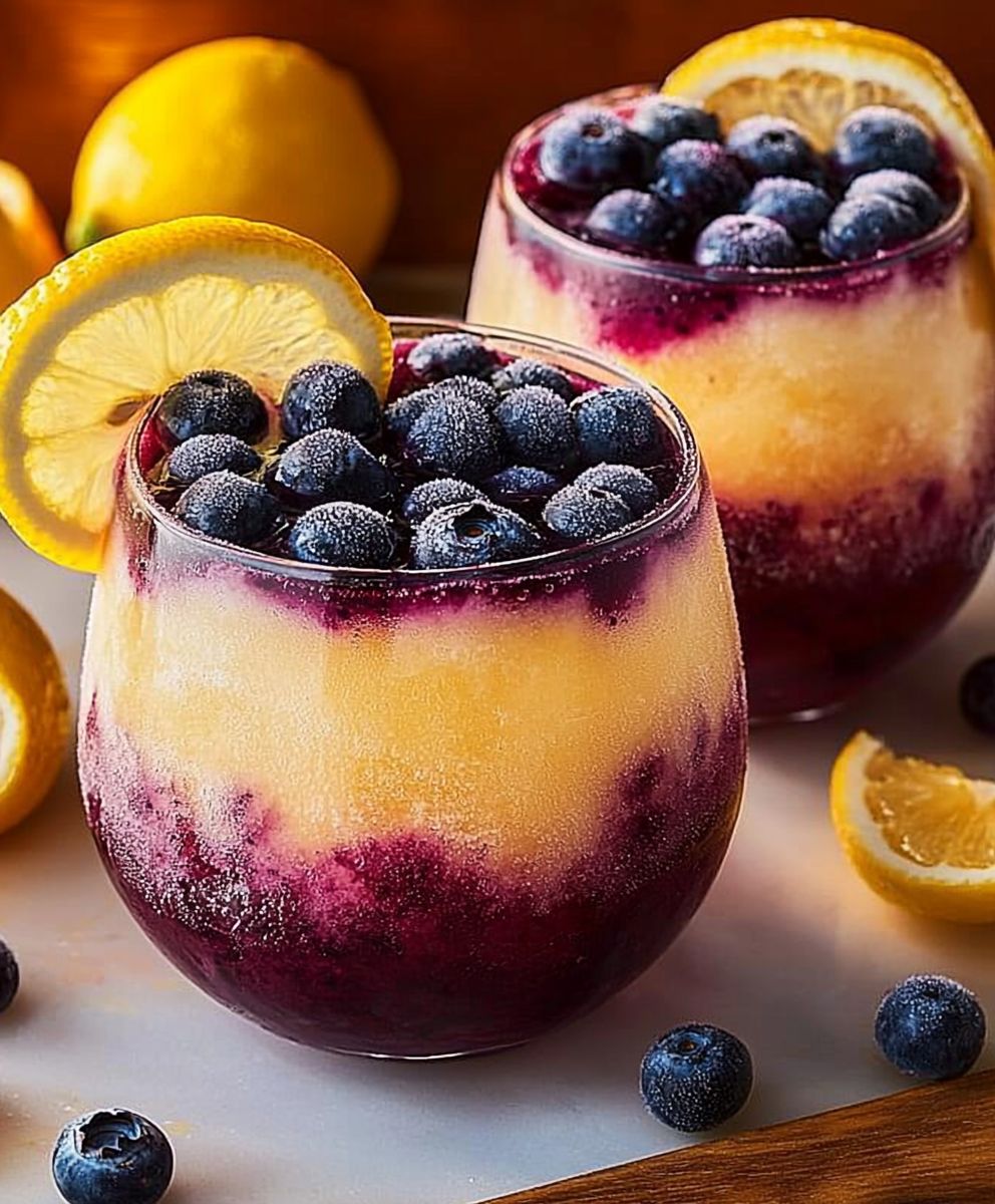 Blueberry Lemon Drop Slushies