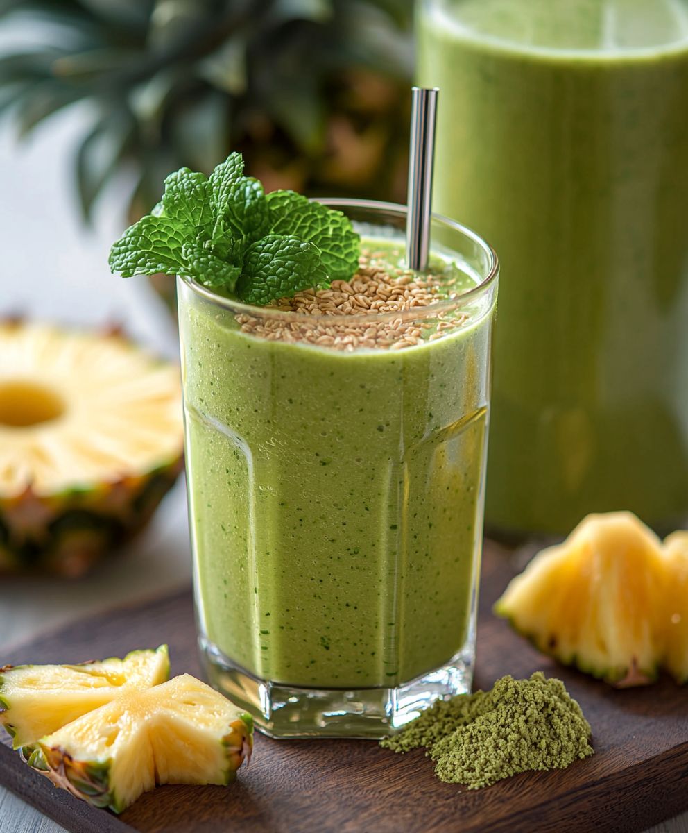 Pineapple mint smoothie