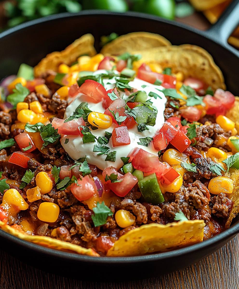 Beef taco skillet