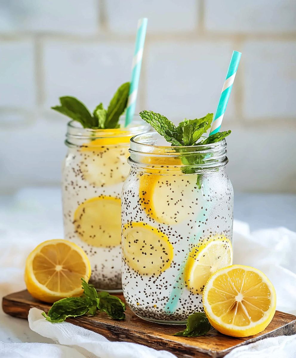 Lemon chia water