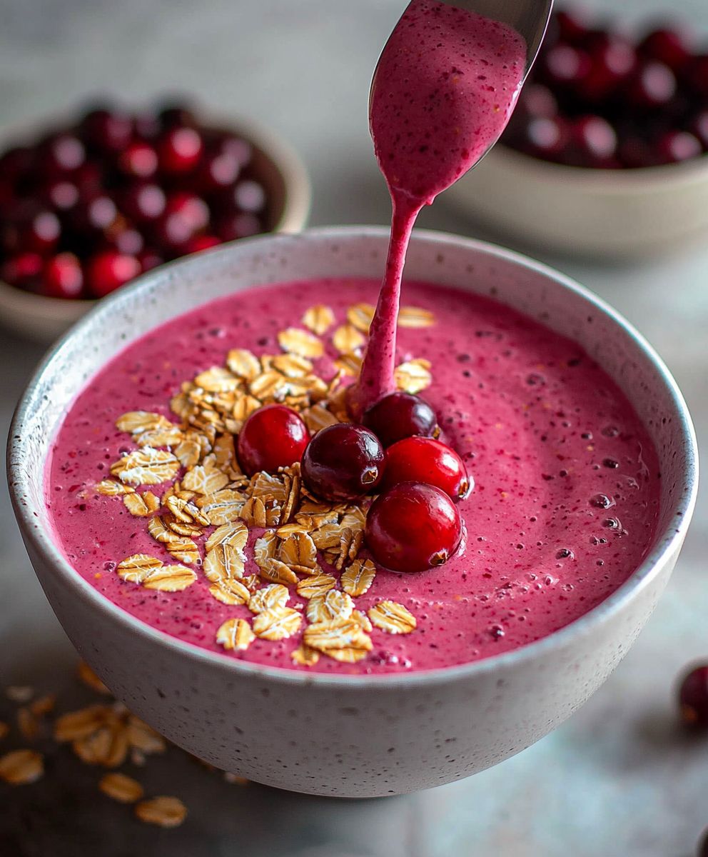 Cranberry oat smoothie