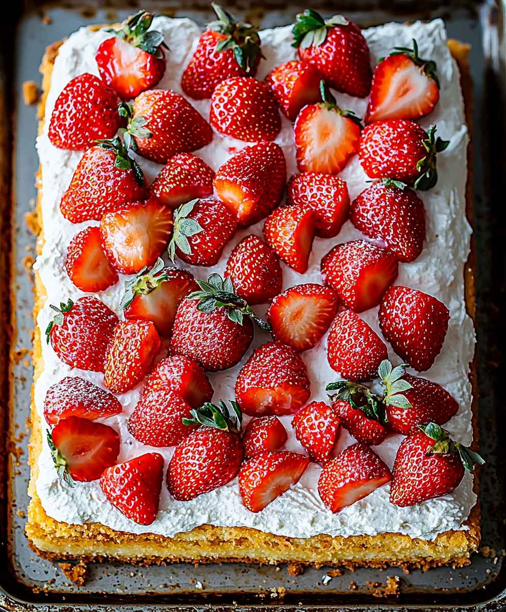 Strawberry Sheet Pan Shortcake