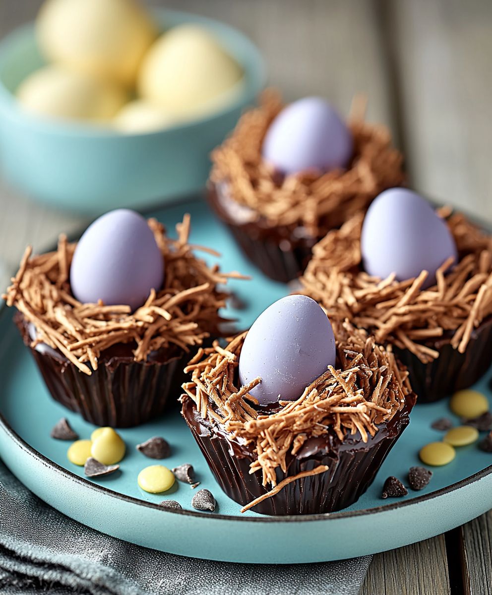 Chocolate egg nests