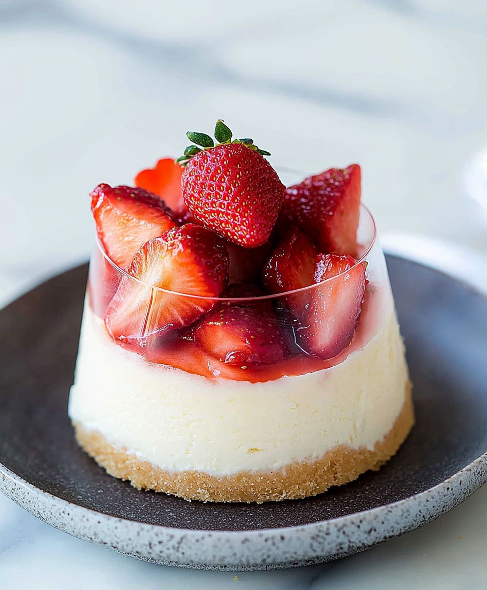 White chocolate cheesecake strawberries