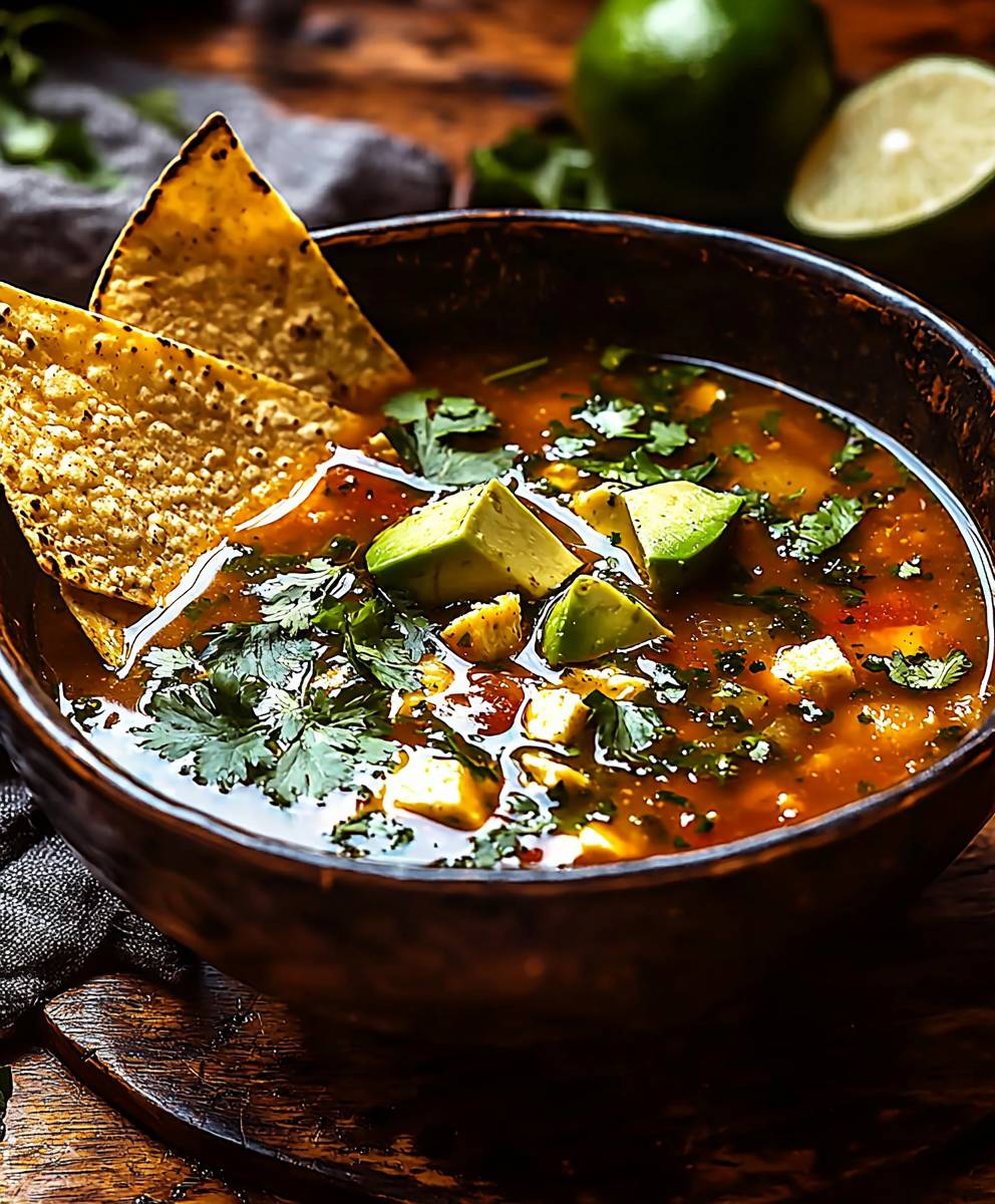 Salsa Verde Tortilla Soup