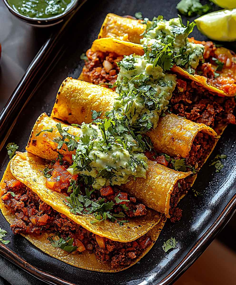 Chipotle Beef Rolled Tacos
