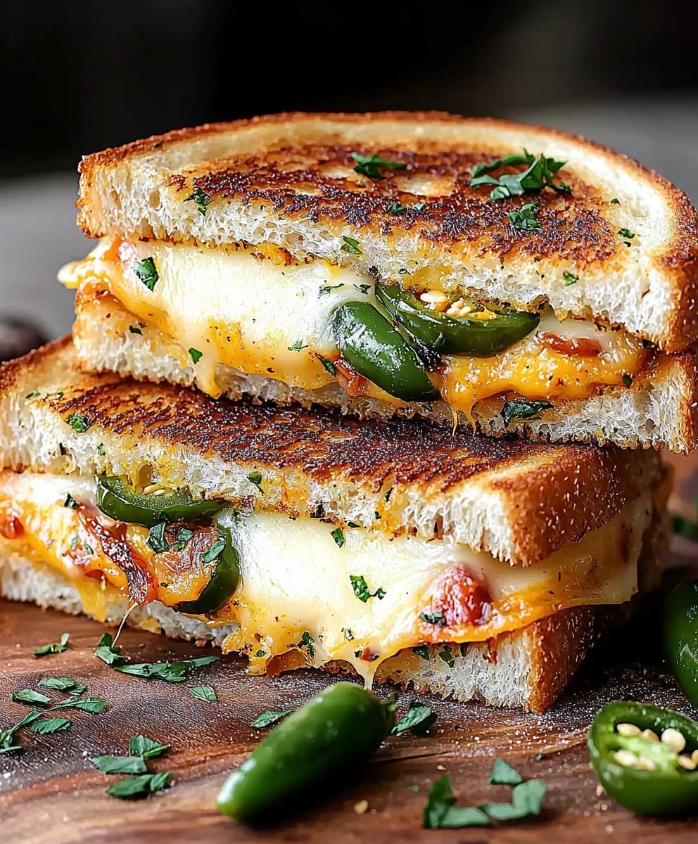 Roasted Jalapeno Popper Grilled Cheese