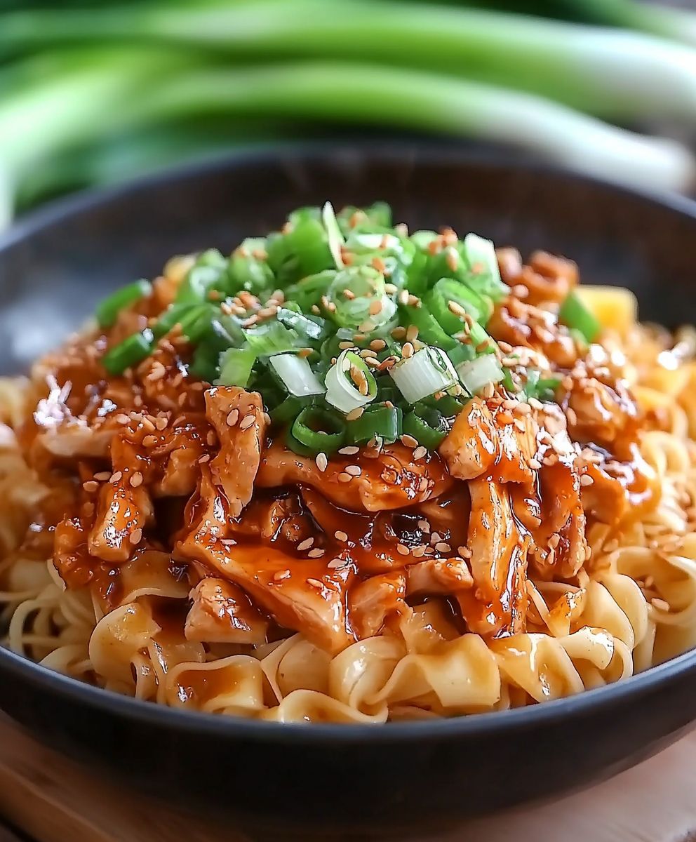 Shredded Braised Soy Chicken Noodles
