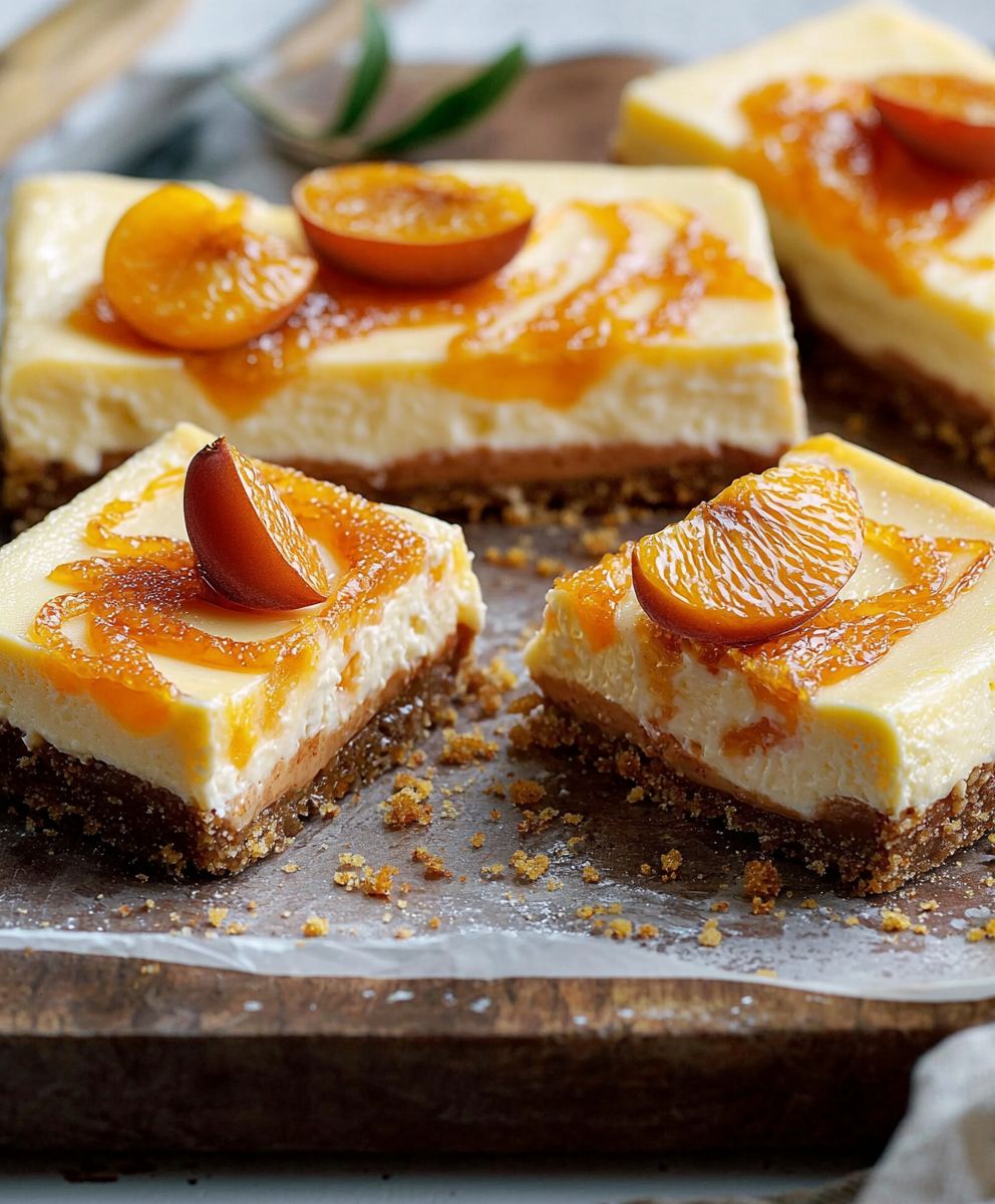 Apricot Cheesecake Slice