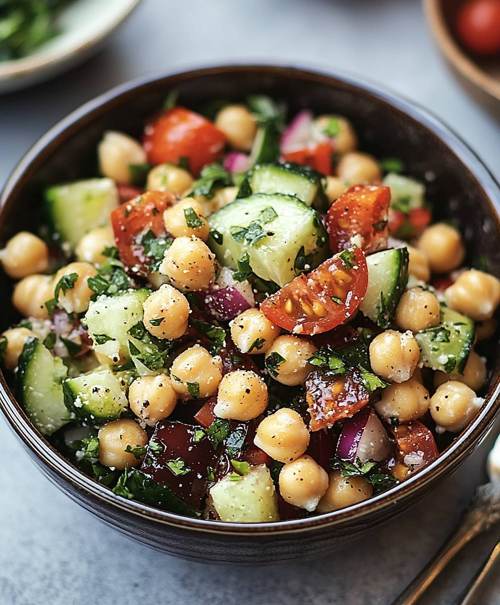 Mediterranean chickpea salad