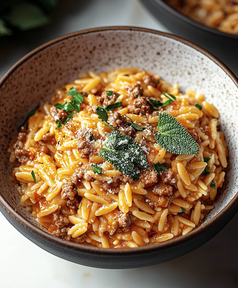 Ground Beef Orzo
