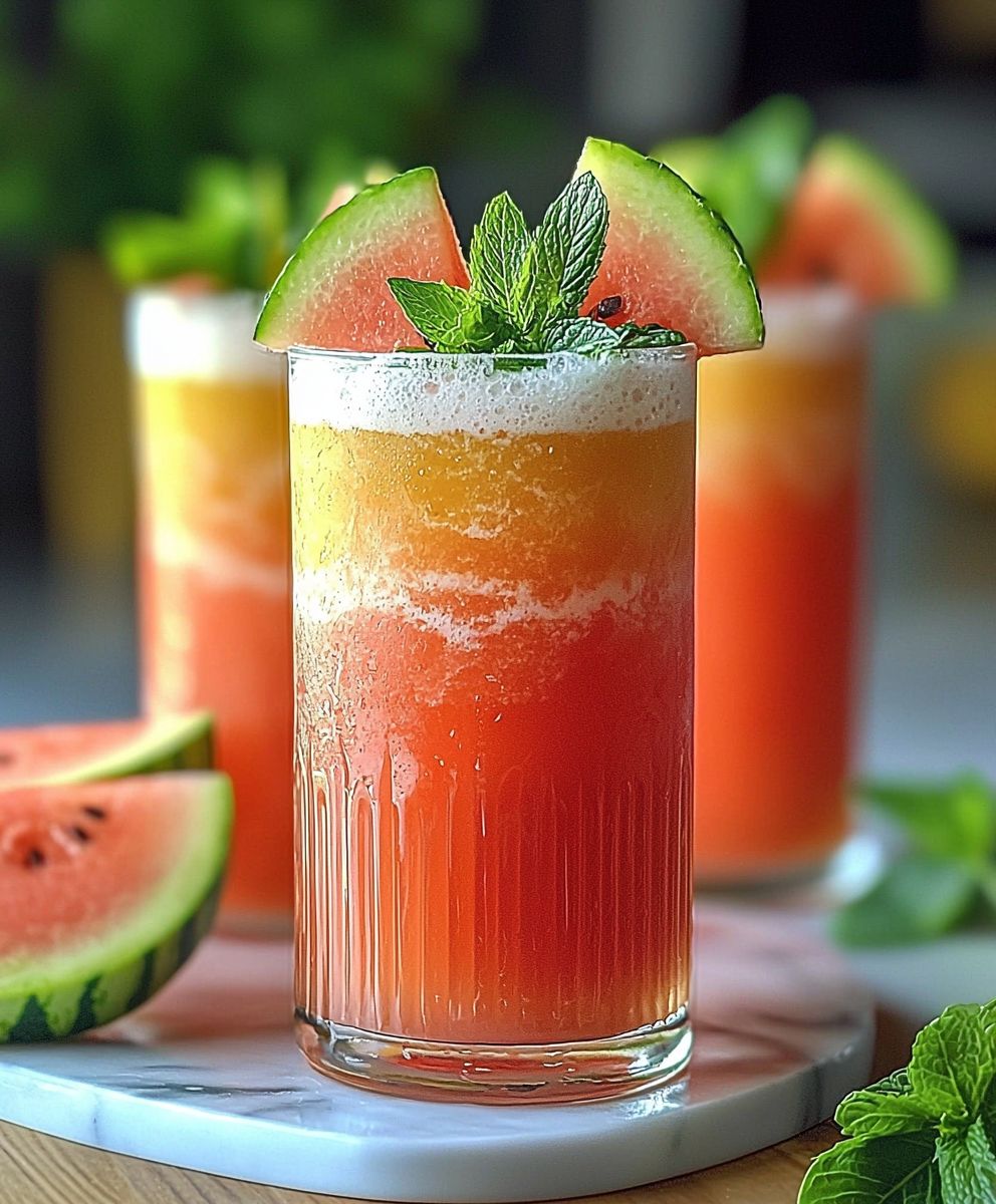Watermelon green tea shake