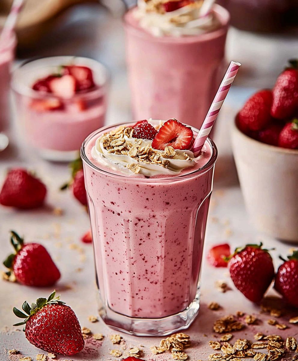 Low Sugar Strawberry Smoothie