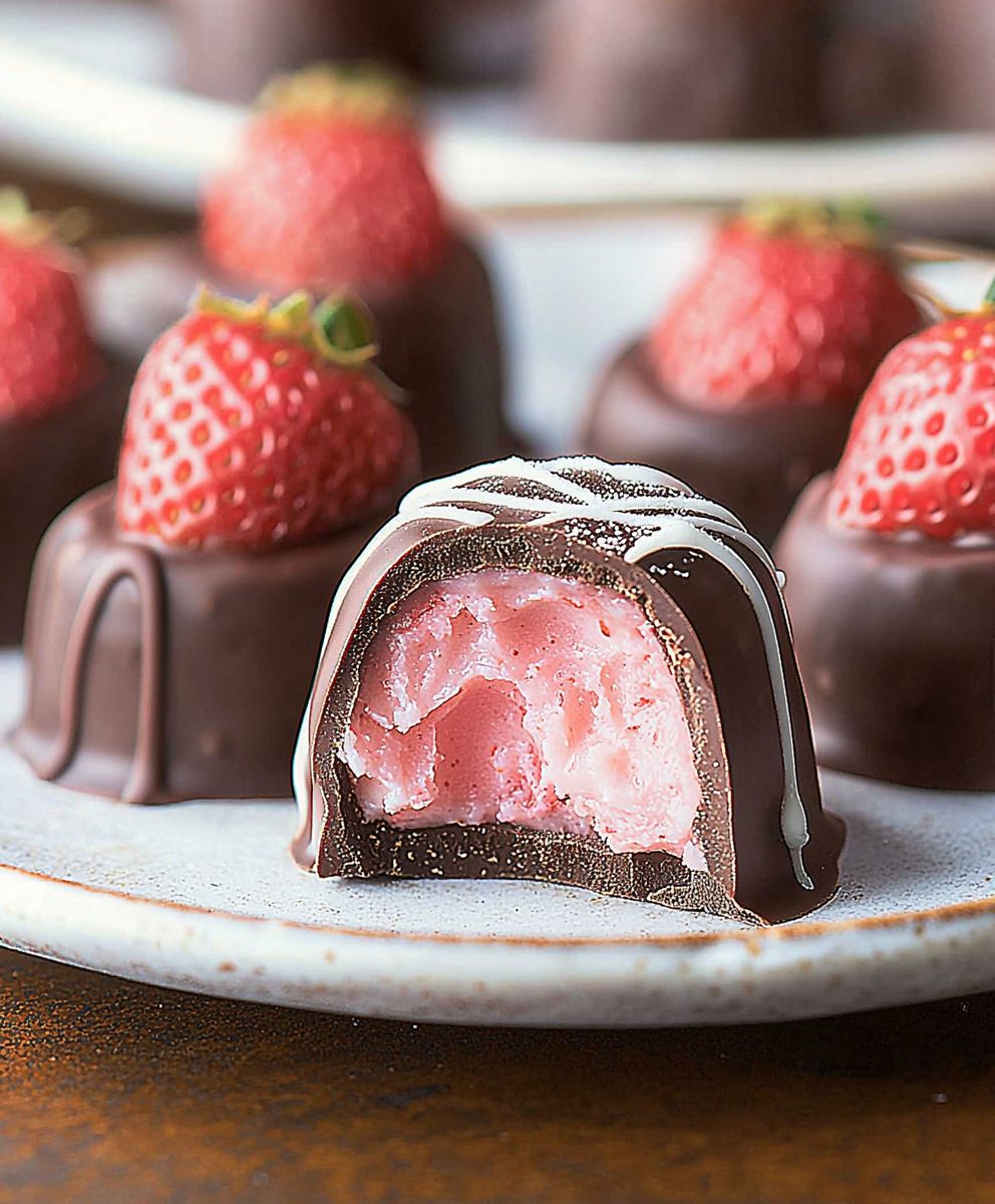 Strawberry cream chocolates