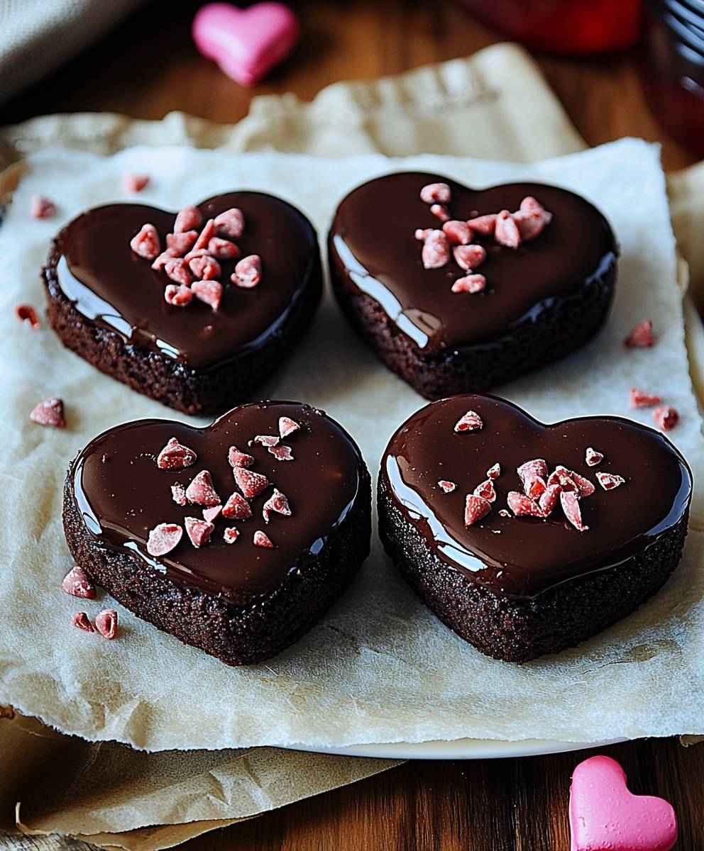 Chocolate brownie hearts