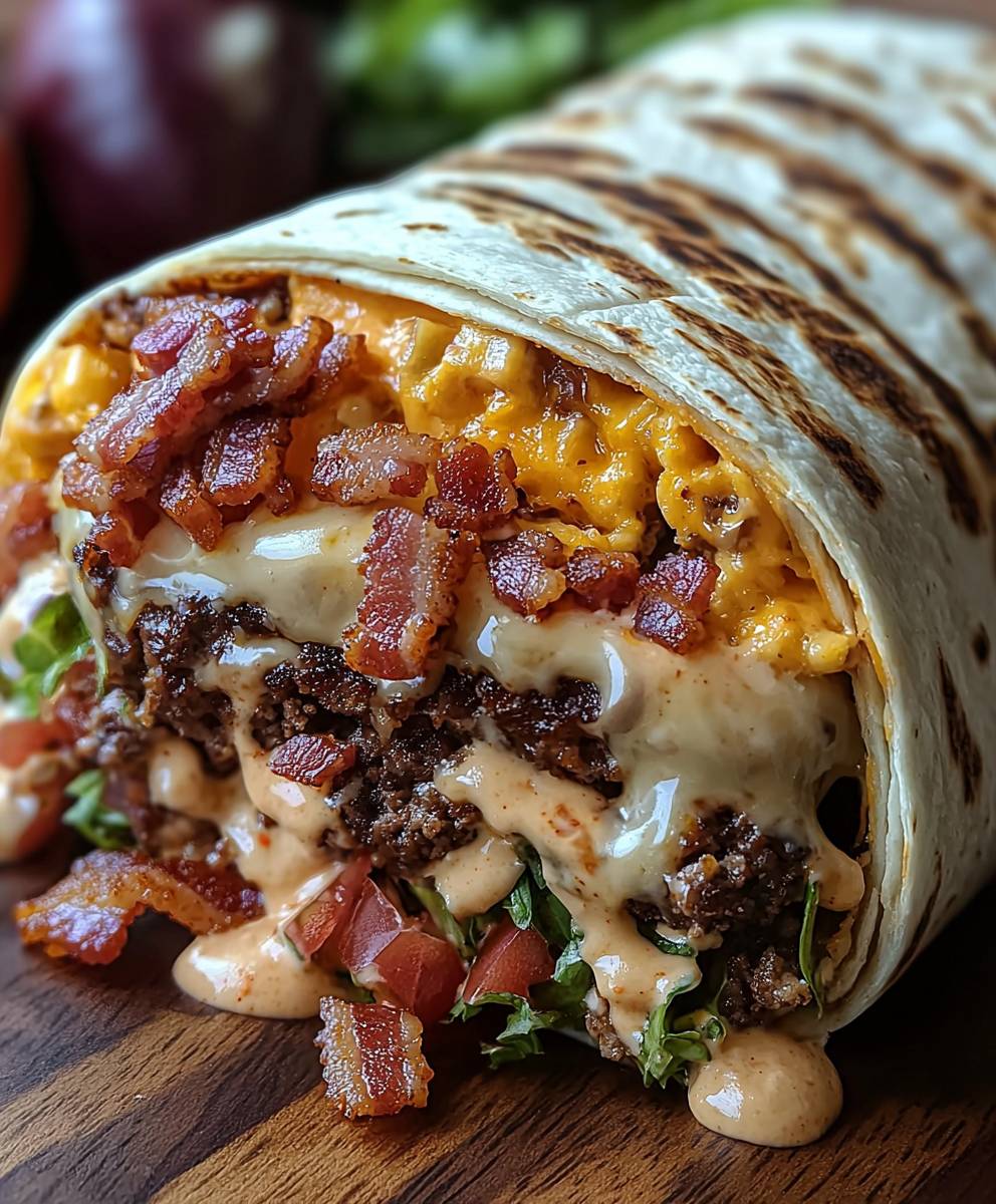 Bacon Cheeseburger Burrito
