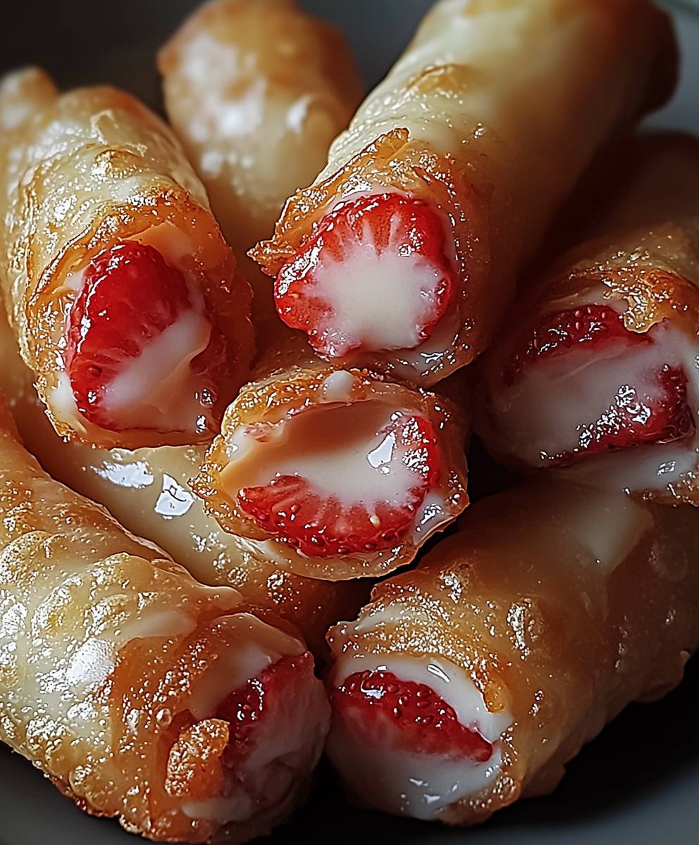 Strawberry Cheesecake Eggrolls