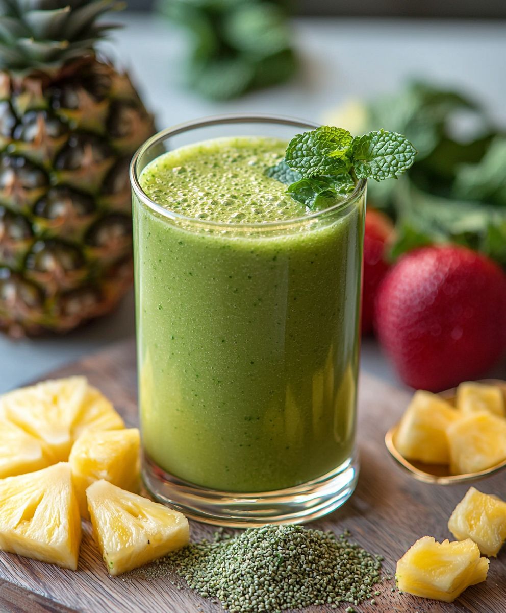 Pineapple mint smoothie