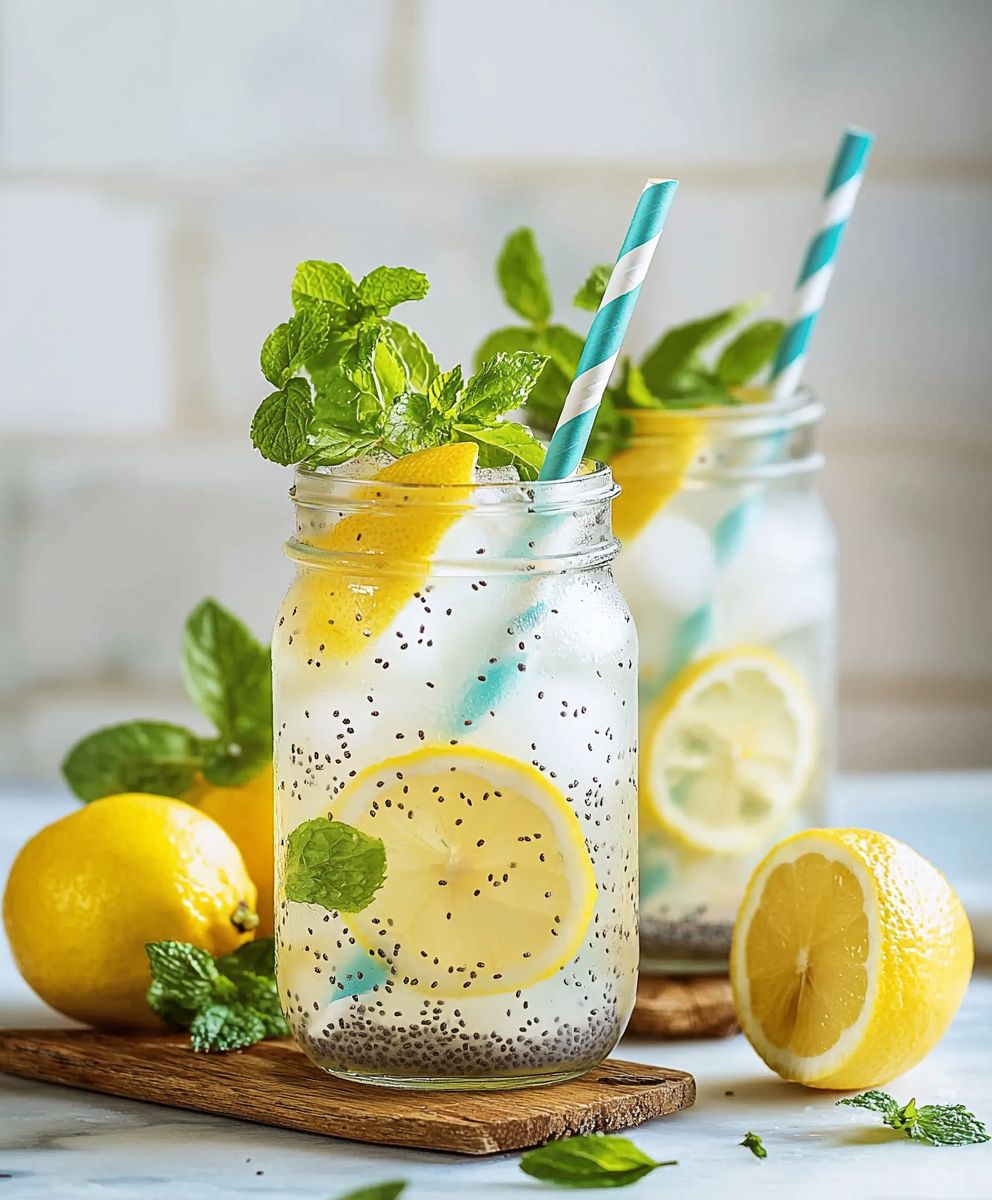 Lemon chia water
