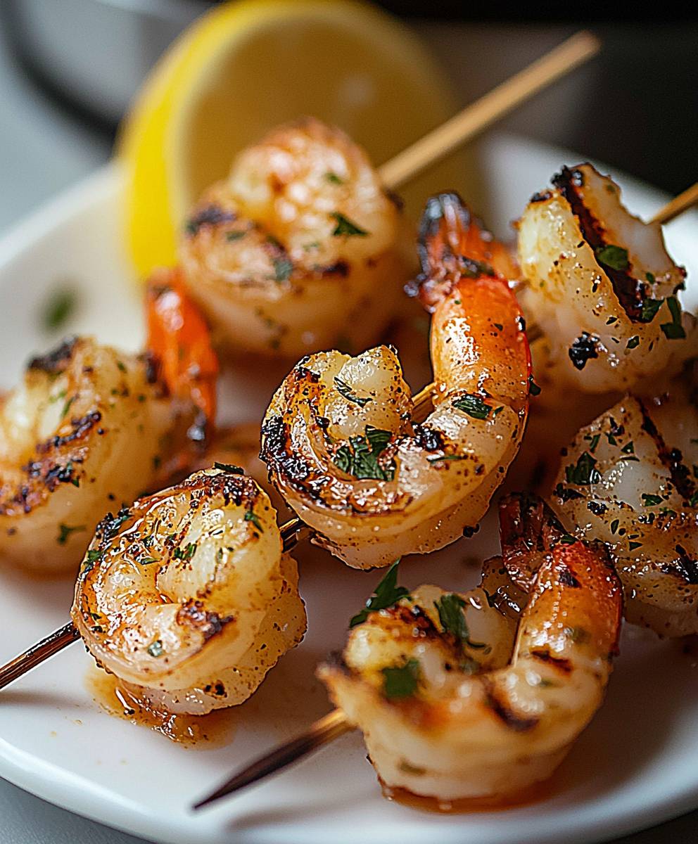BBQ Grilled Shrimp Skewers