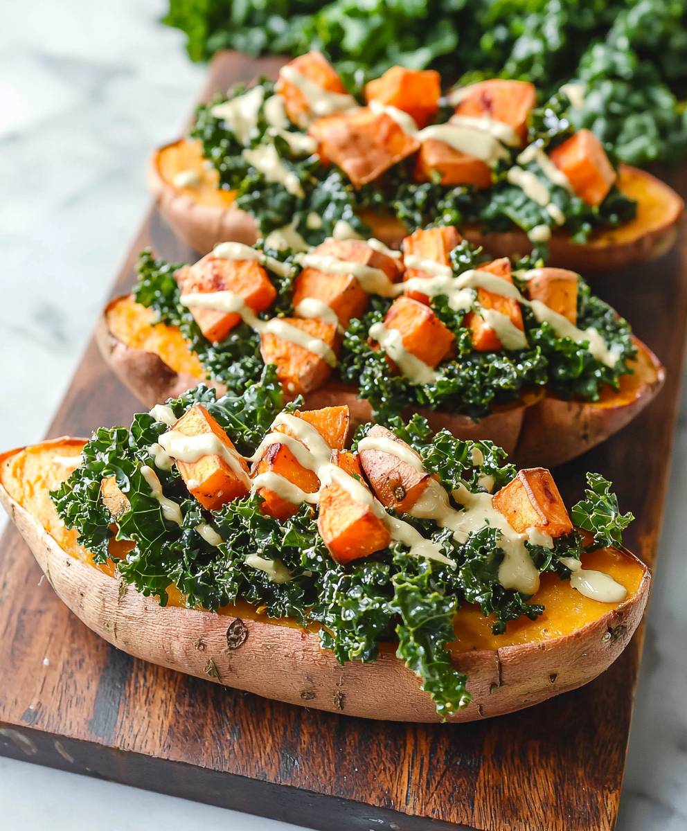 Sweet Potato Kale Boats