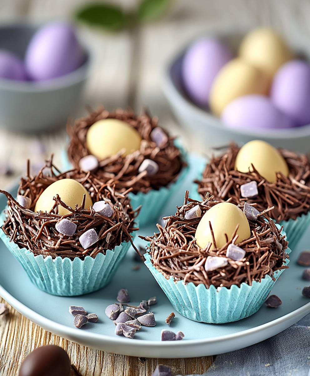 Chocolate egg nests