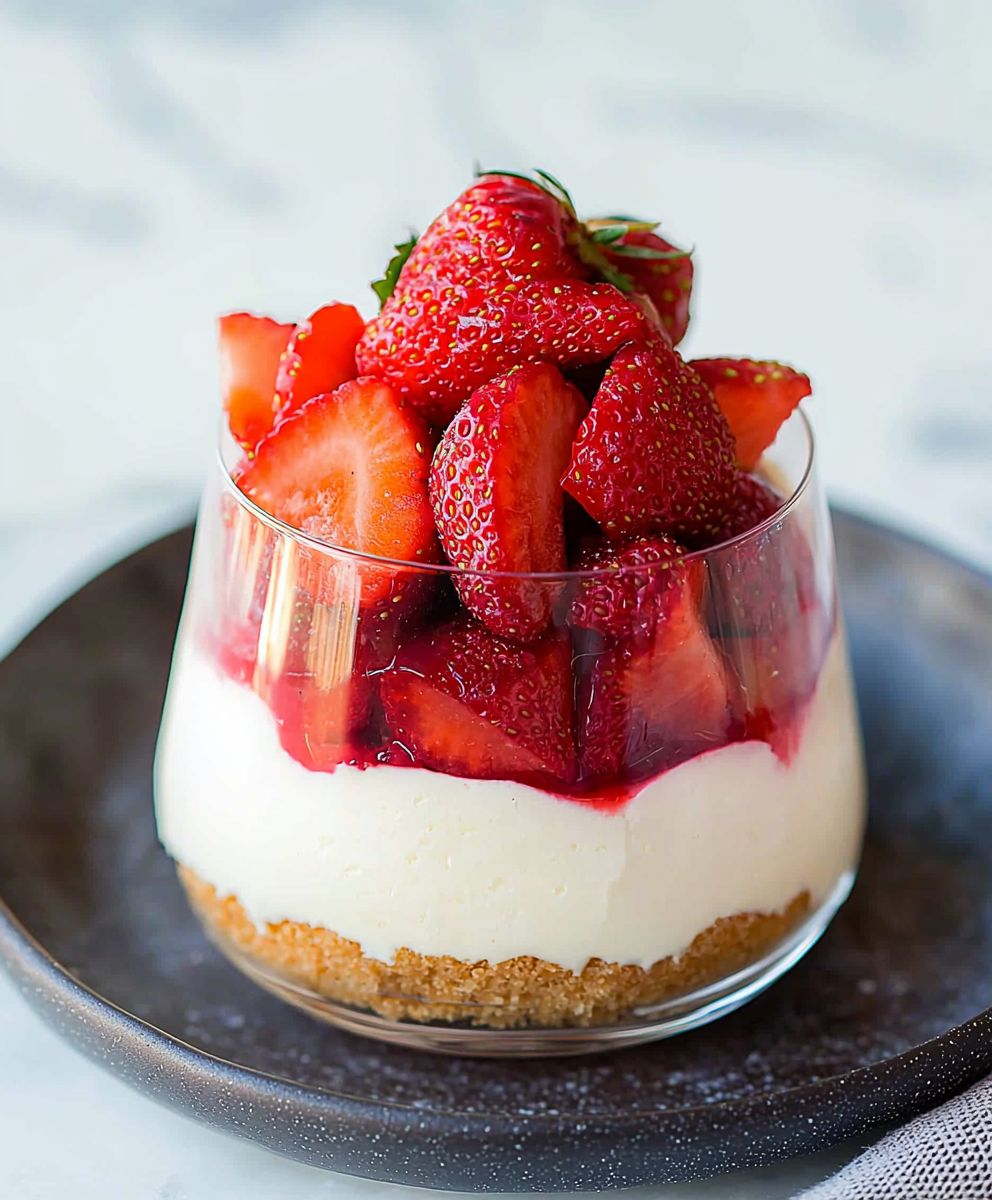 White chocolate cheesecake strawberries