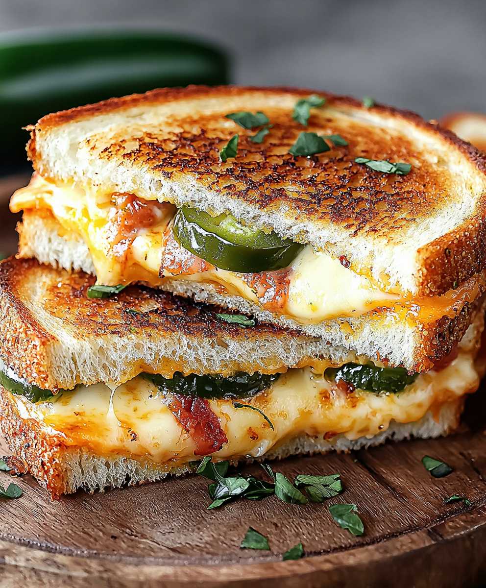 Roasted Jalapeno Popper Grilled Cheese