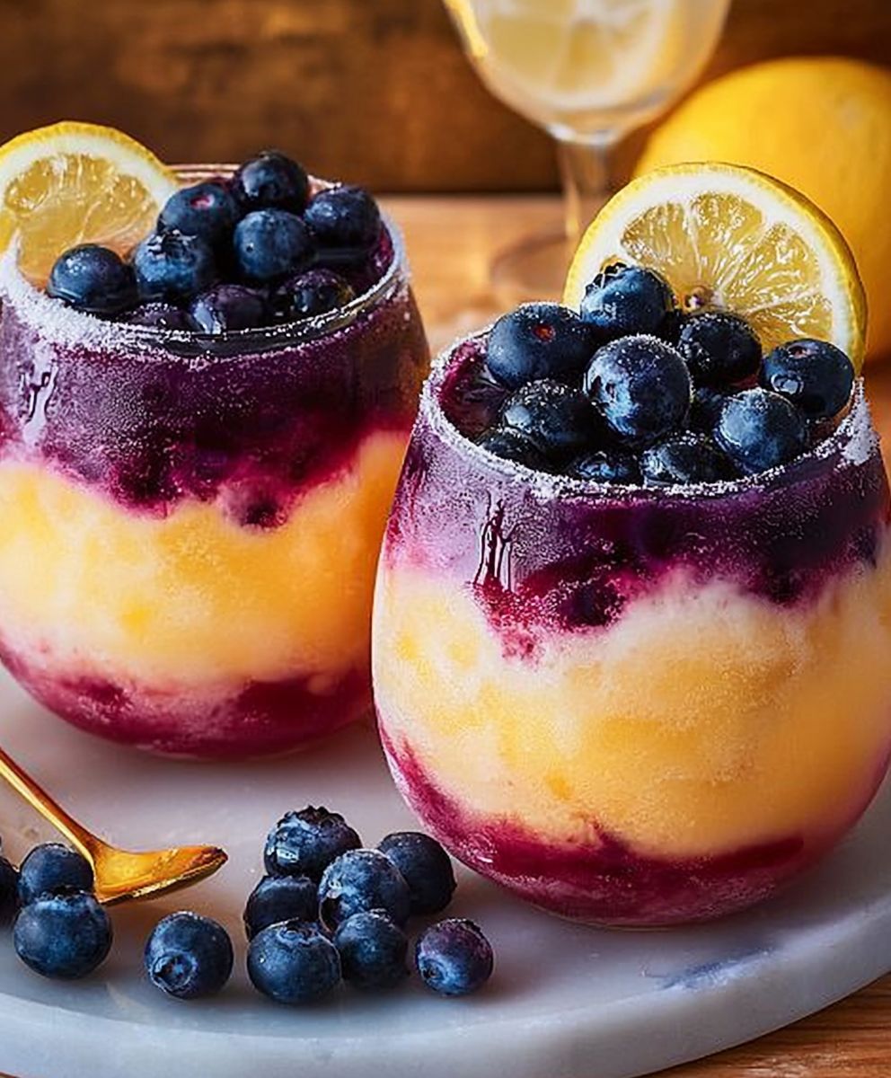 Blueberry Lemon Drop Slushies