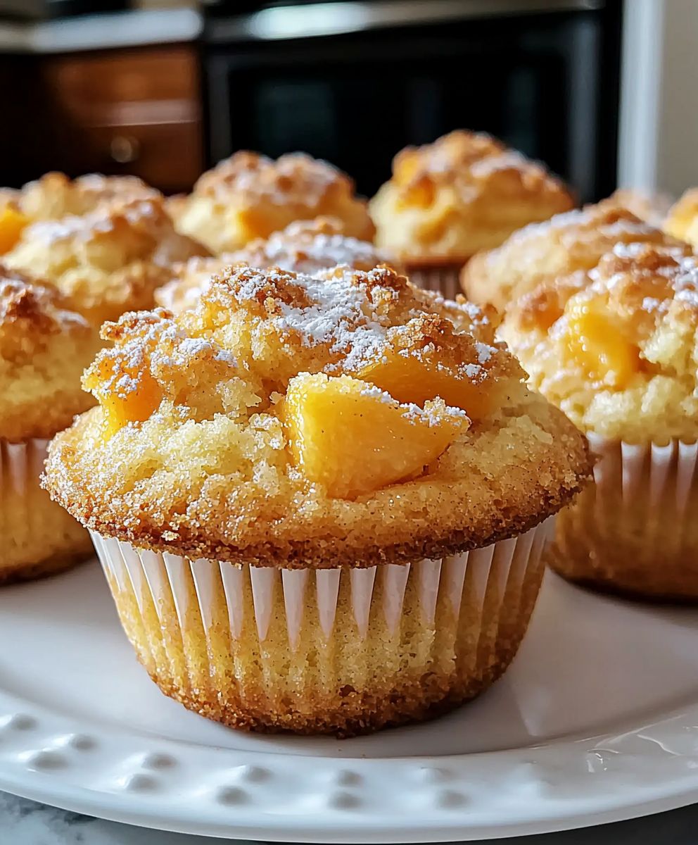 Peach Cobbler Muffins