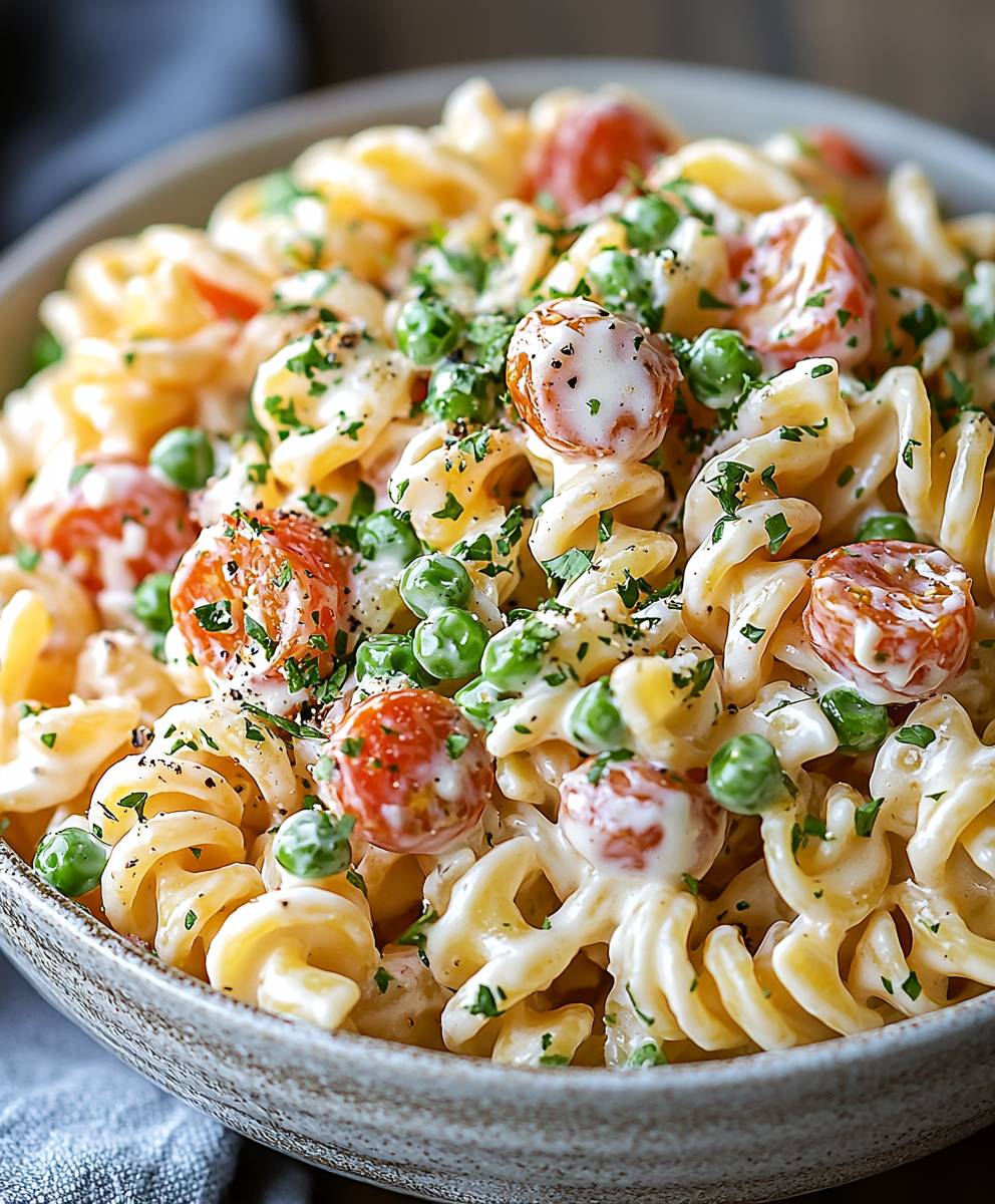 Creamy pasta salad