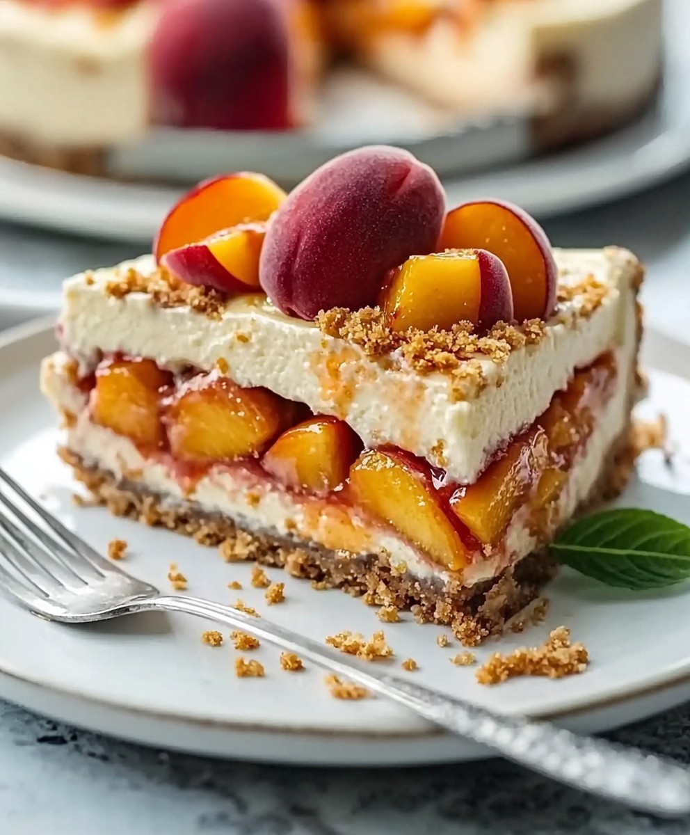 Peach Cobbler Cheesecake