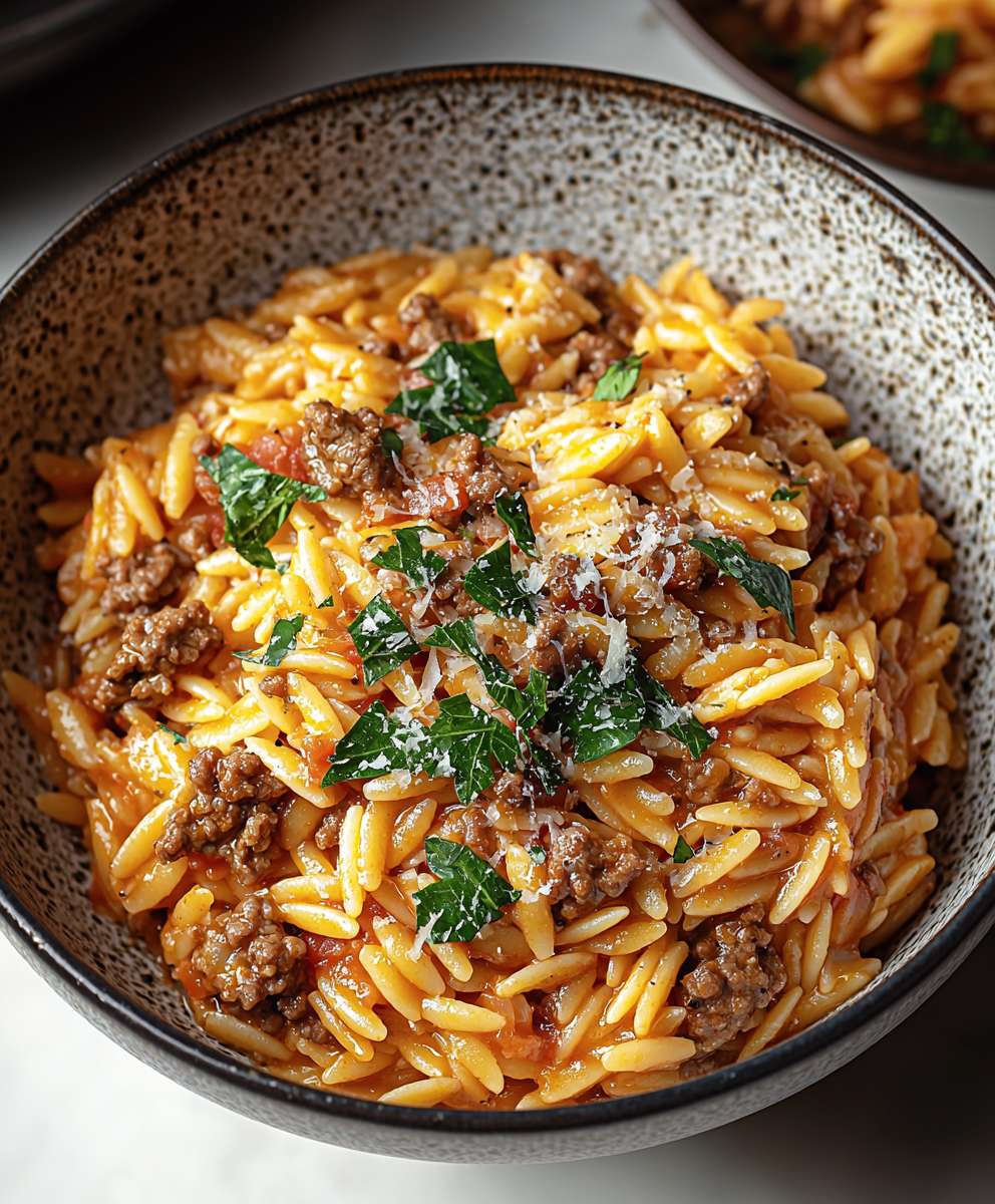 Ground Beef Orzo