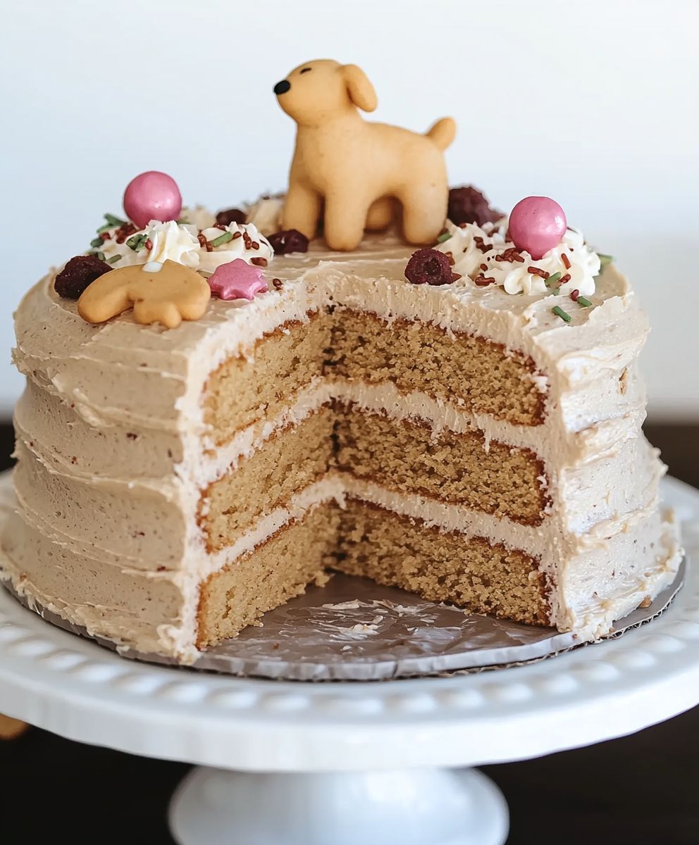 Dog birthday cake