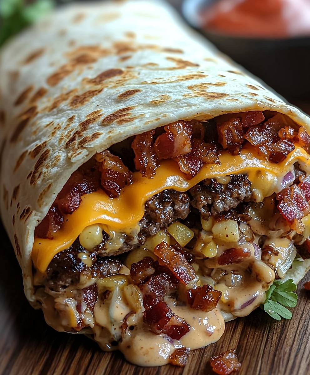 Bacon Cheeseburger Burrito