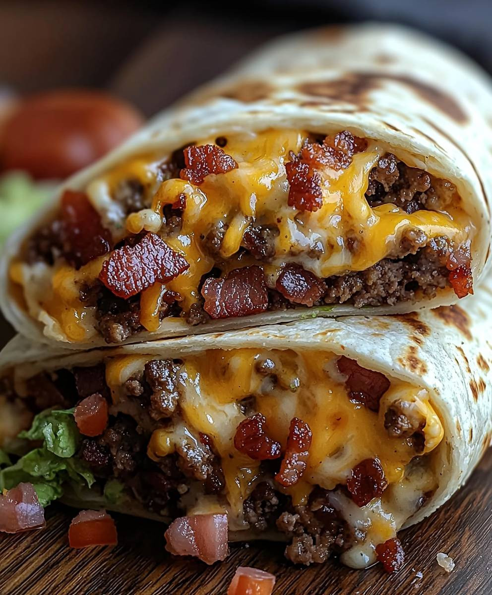 Bacon Cheeseburger Burrito