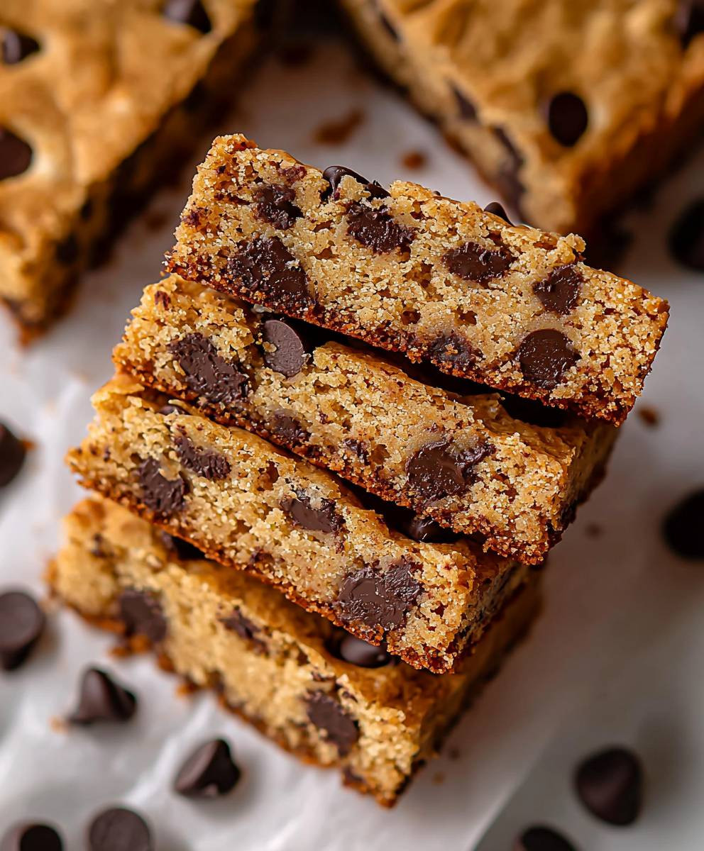 Chocolate chip blondie bars